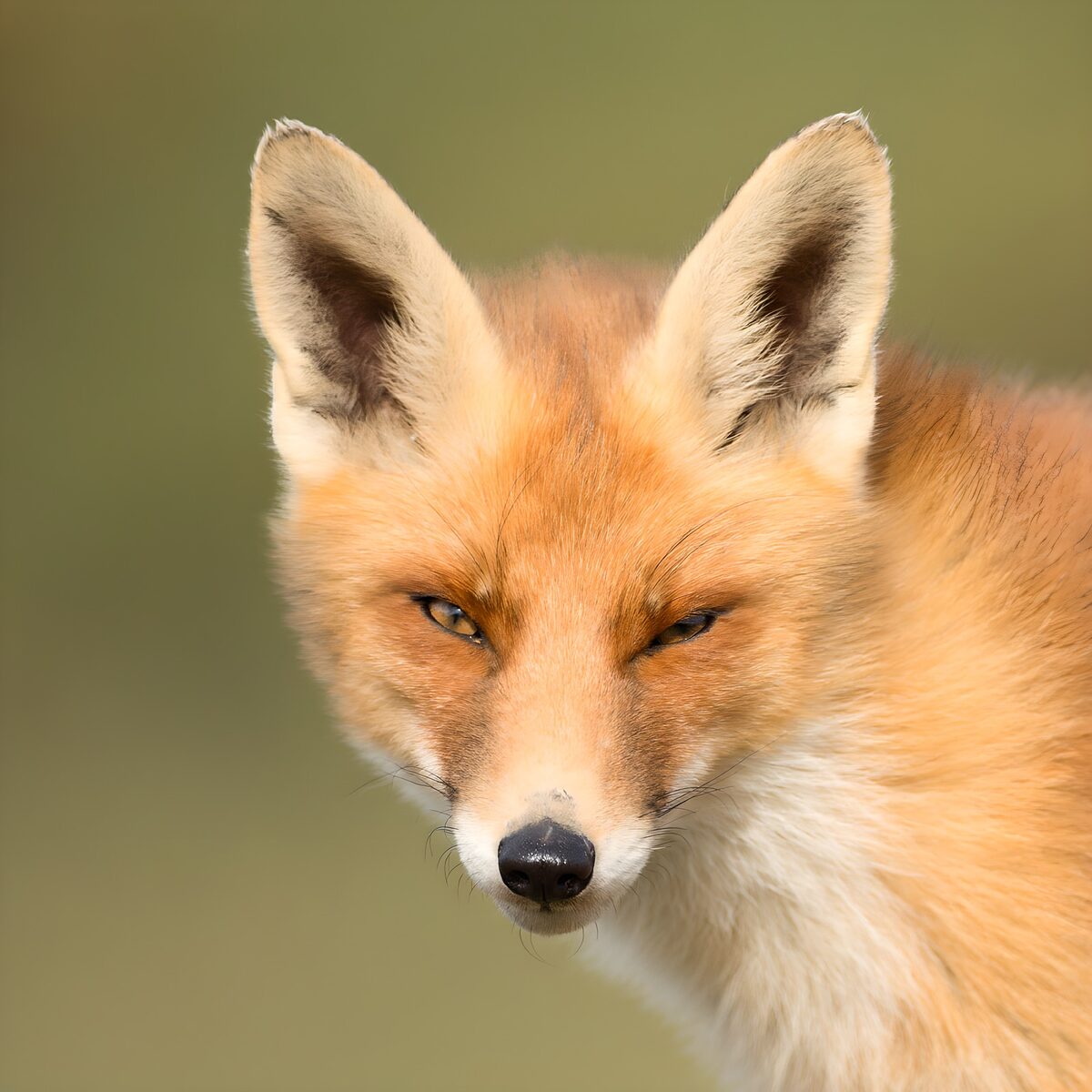 Retrato de un zorro rojo en guardia