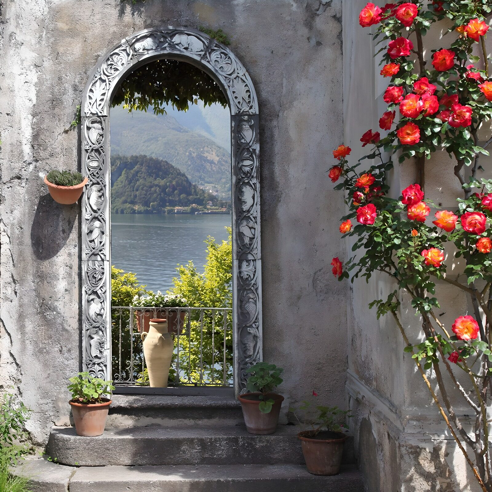 TPES15290: Arco al lago entre rosas