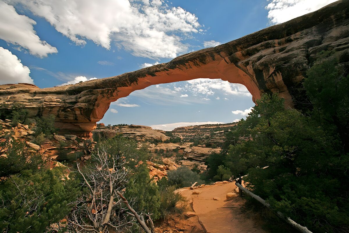 TPES83111: Arco de roca sobre un cañón soleado