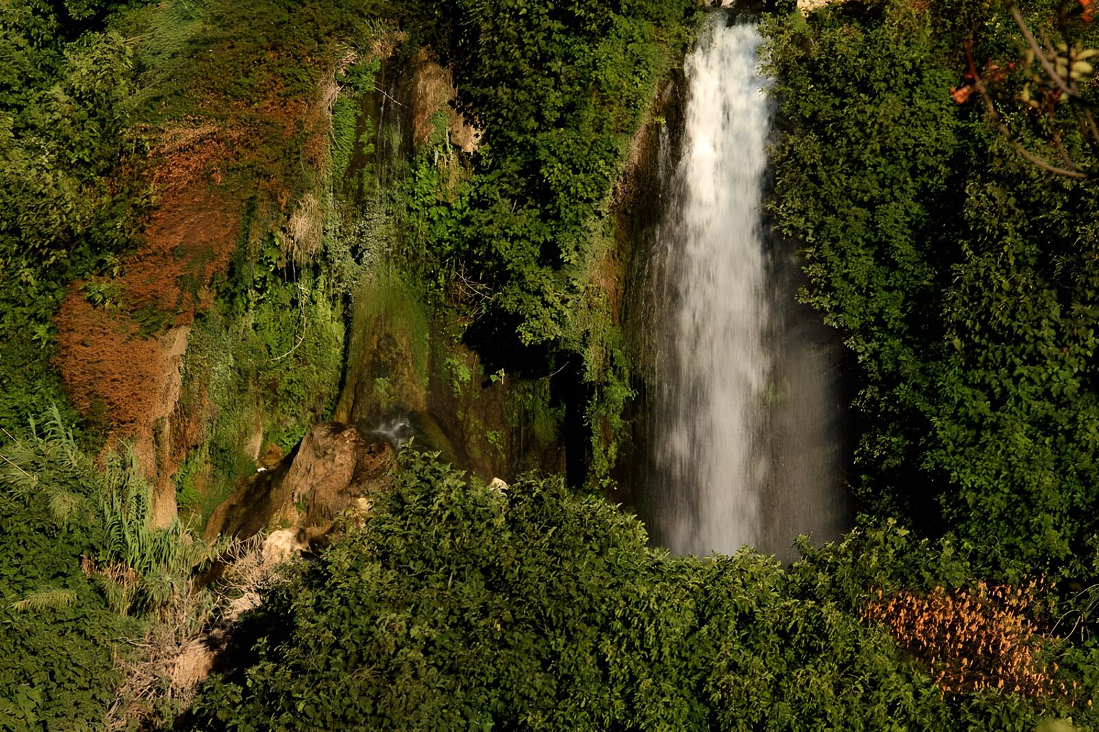 TPES90661: Cascada entre rocas y un verde intenso