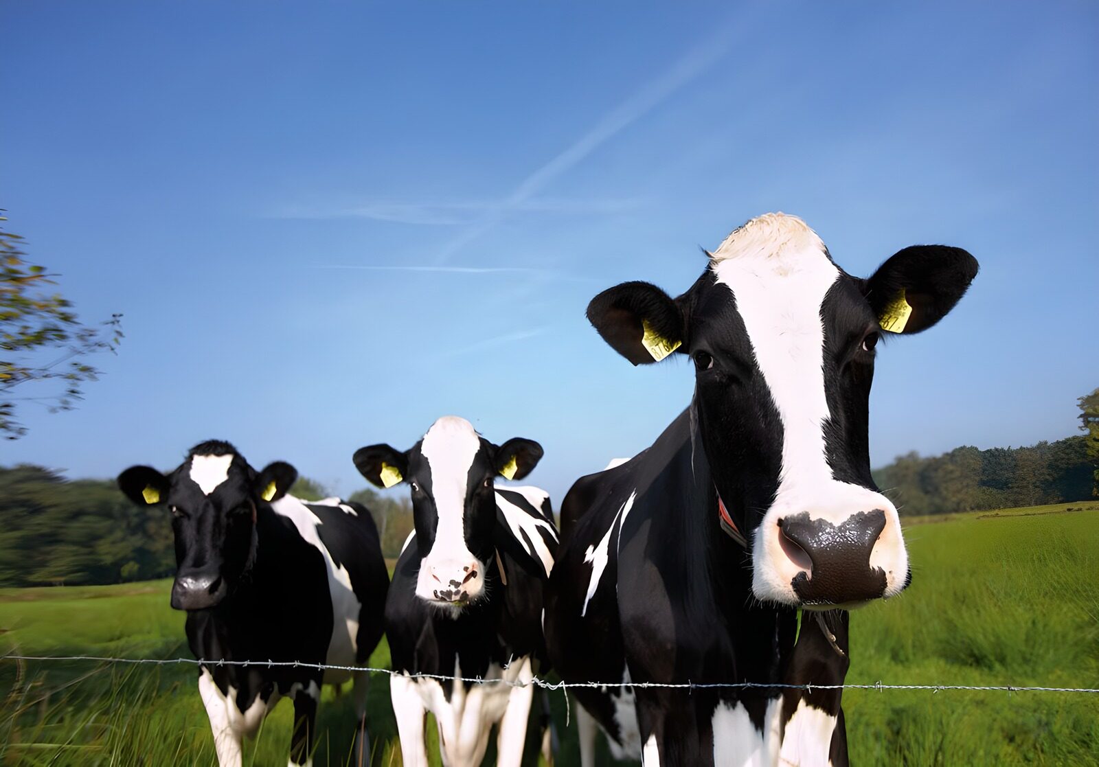 TPES95308: Tres vacas al sol tras la alambrada