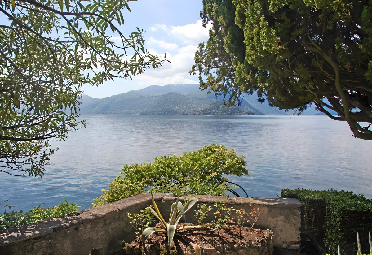 TPES54994: Lago entre árboles y montañas