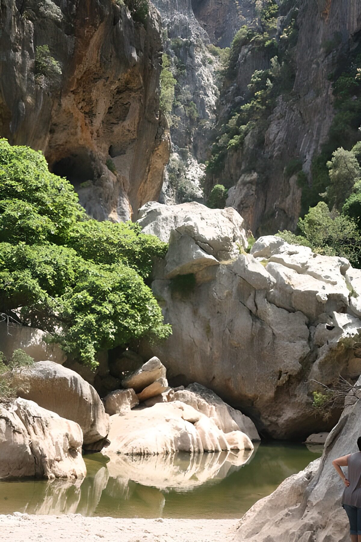 TPES53521: Poza verde entre paredes de roca
