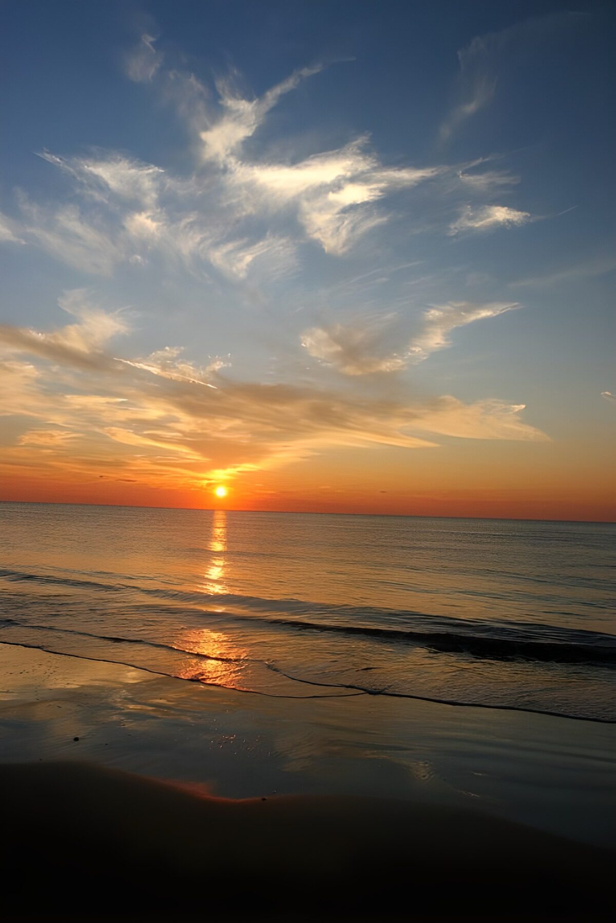 TPES60722: Puesta de sol sobre el mar en calma