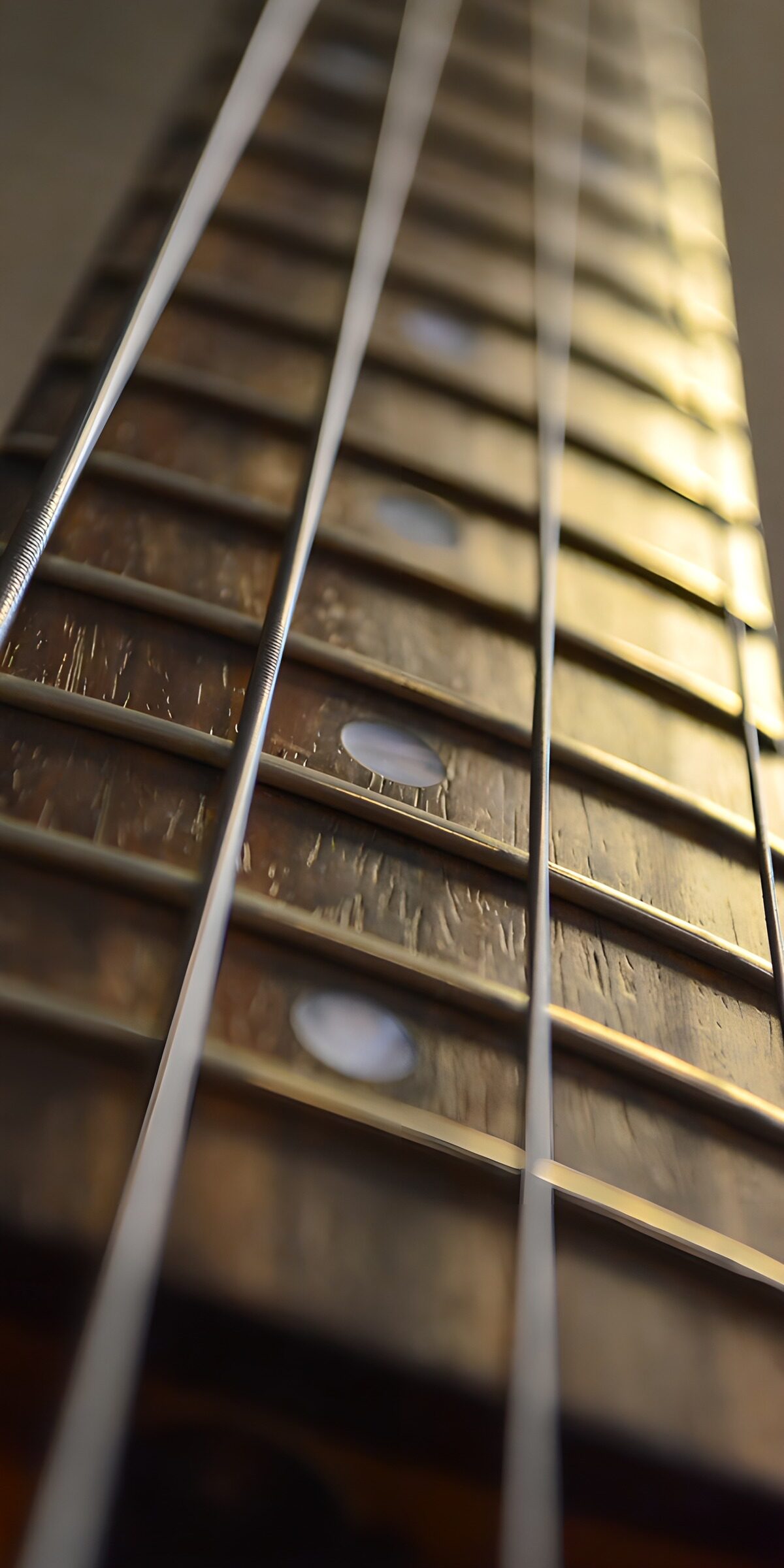 TPES46006: Diapasón de guitarra en luz cálida