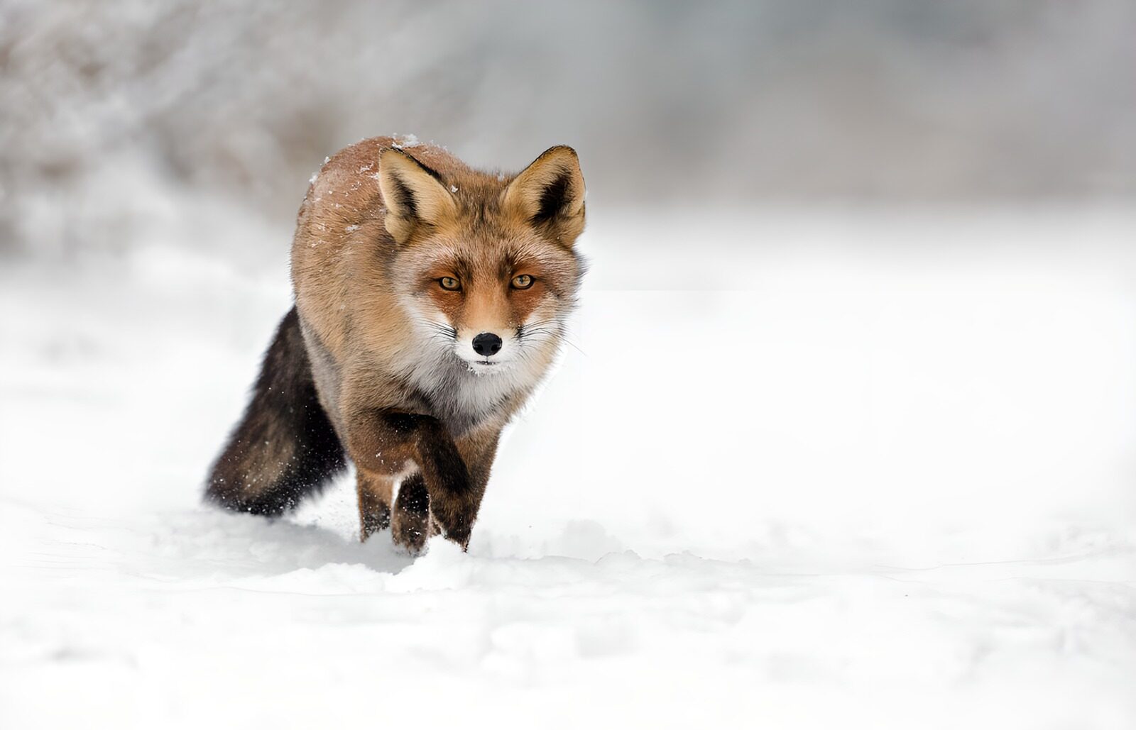 TPES29967: Zorro rojo caminando por la nieve