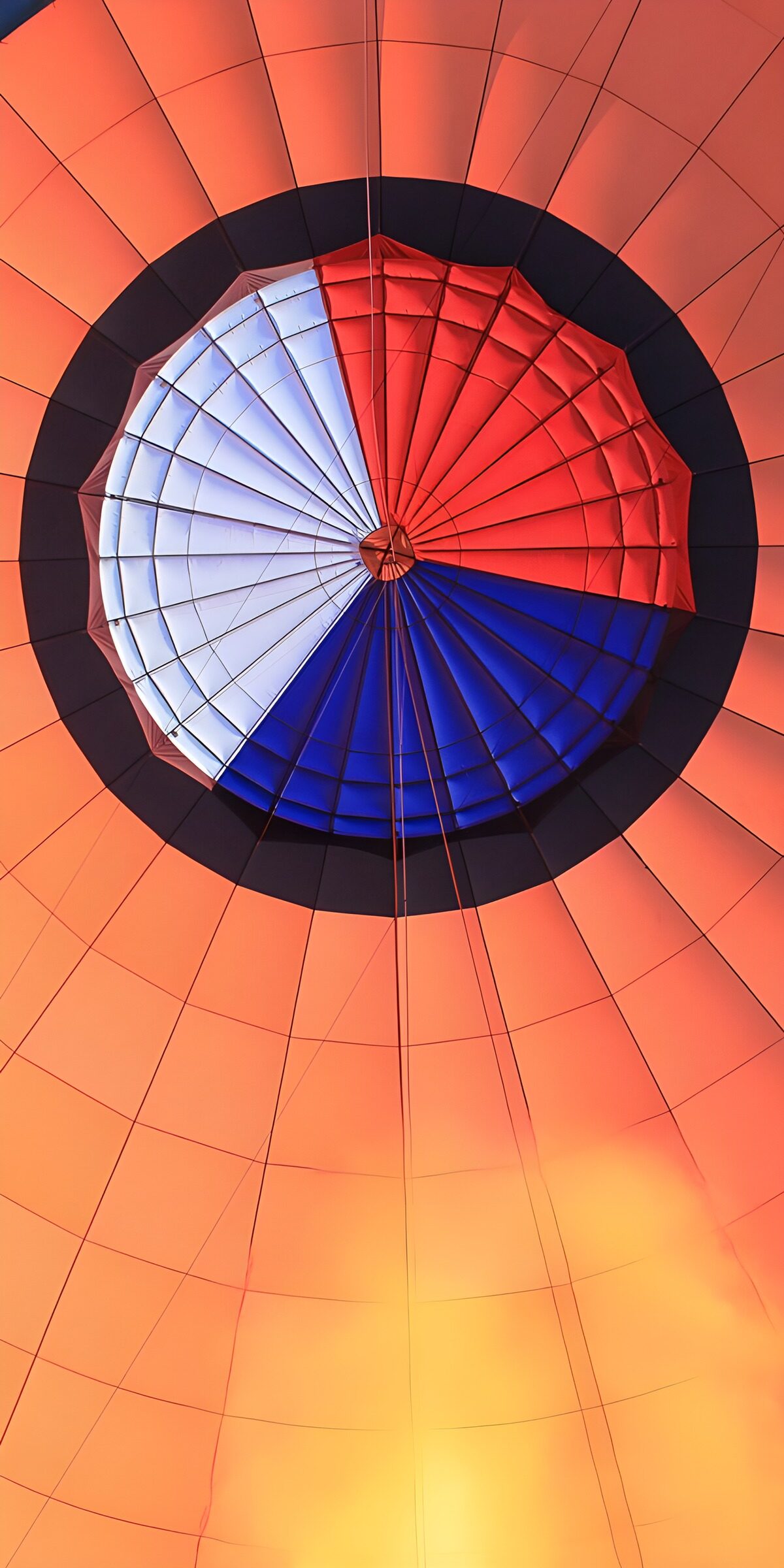 TPES50100: Interior de globo en naranja y azul