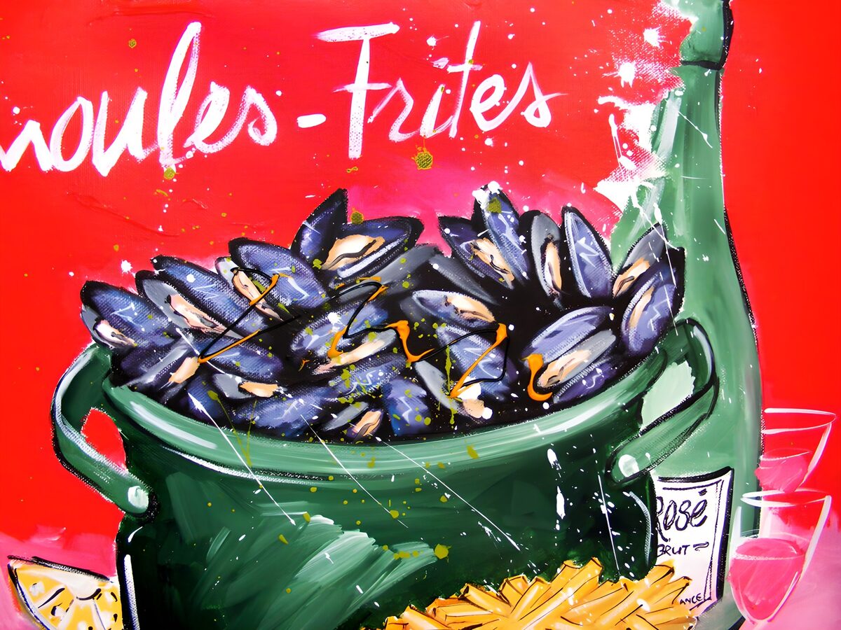 Mejillones con patatas a todo color