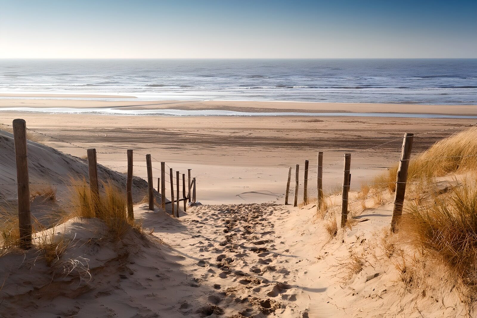 TPES28405: Sendero entre dunas hacia un mar en calma