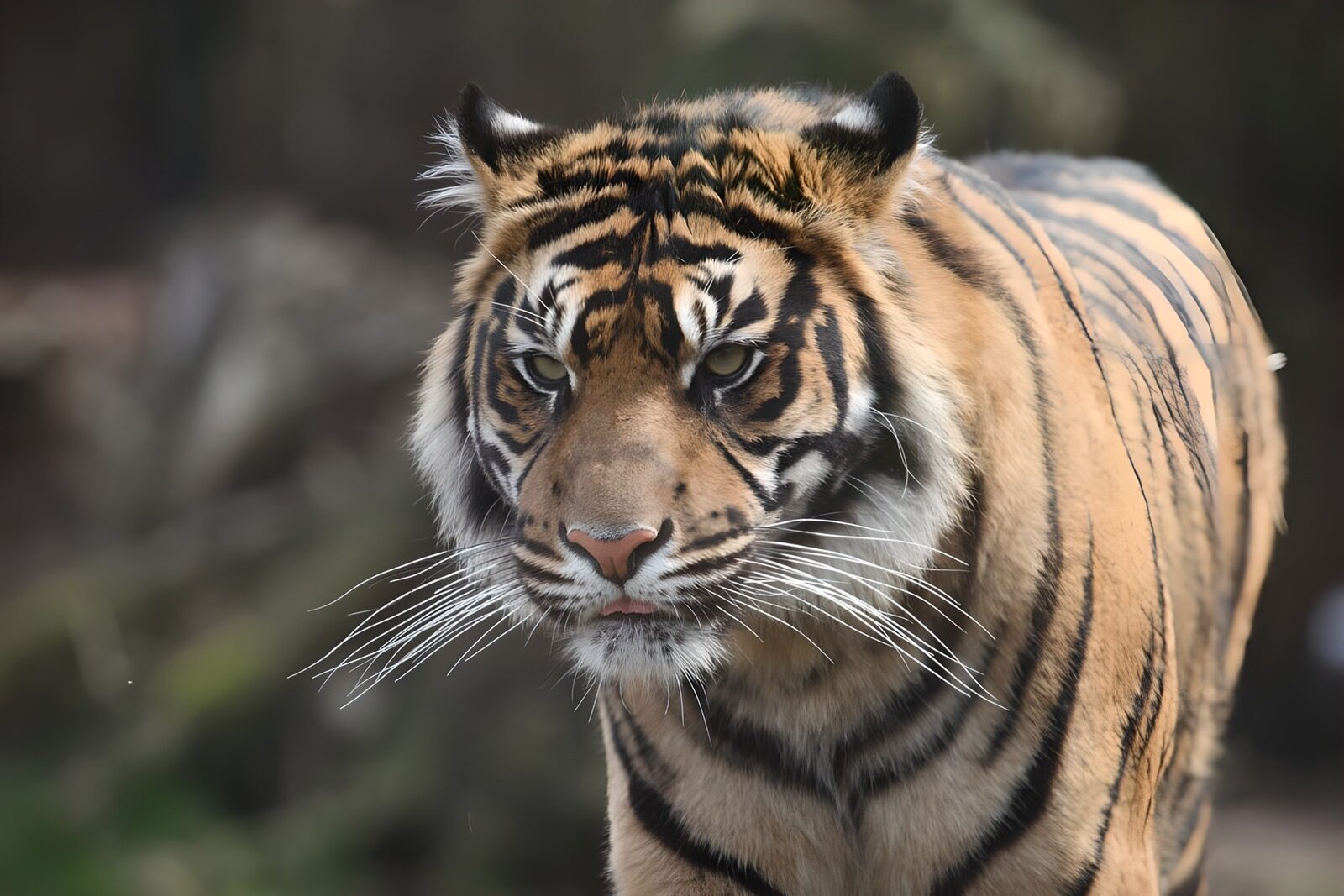 TPES79998: Tigre de frente, mirada alerta