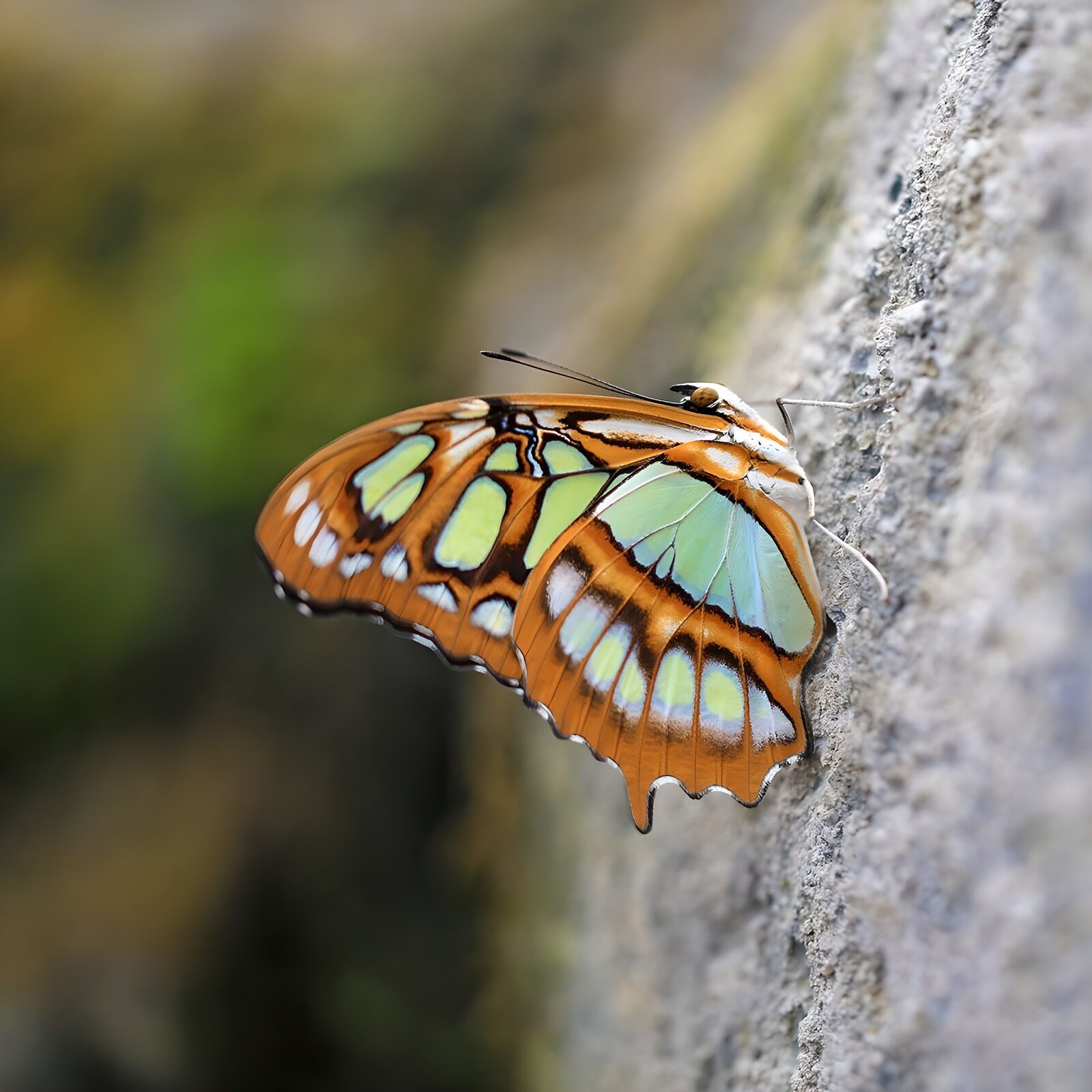 TPES22236: Mariposa naranja y verde en calma