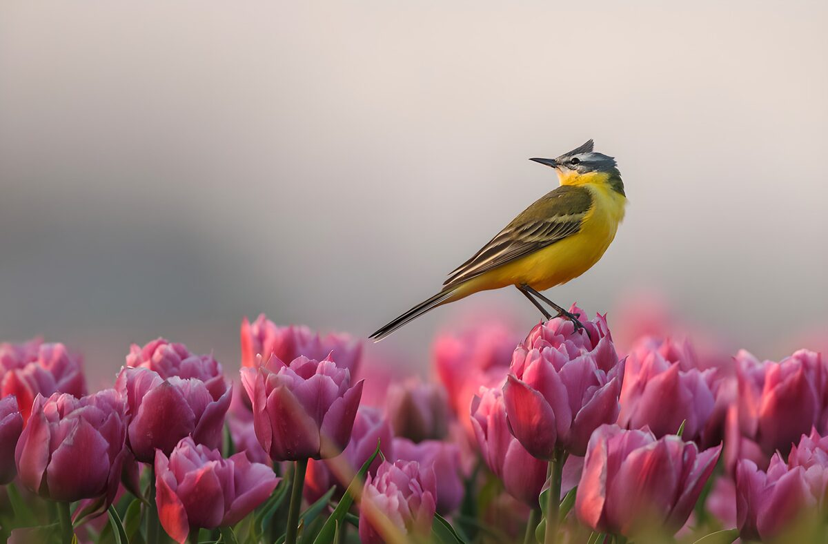 TPES28159: Un mar de tulipanes para una lavandera