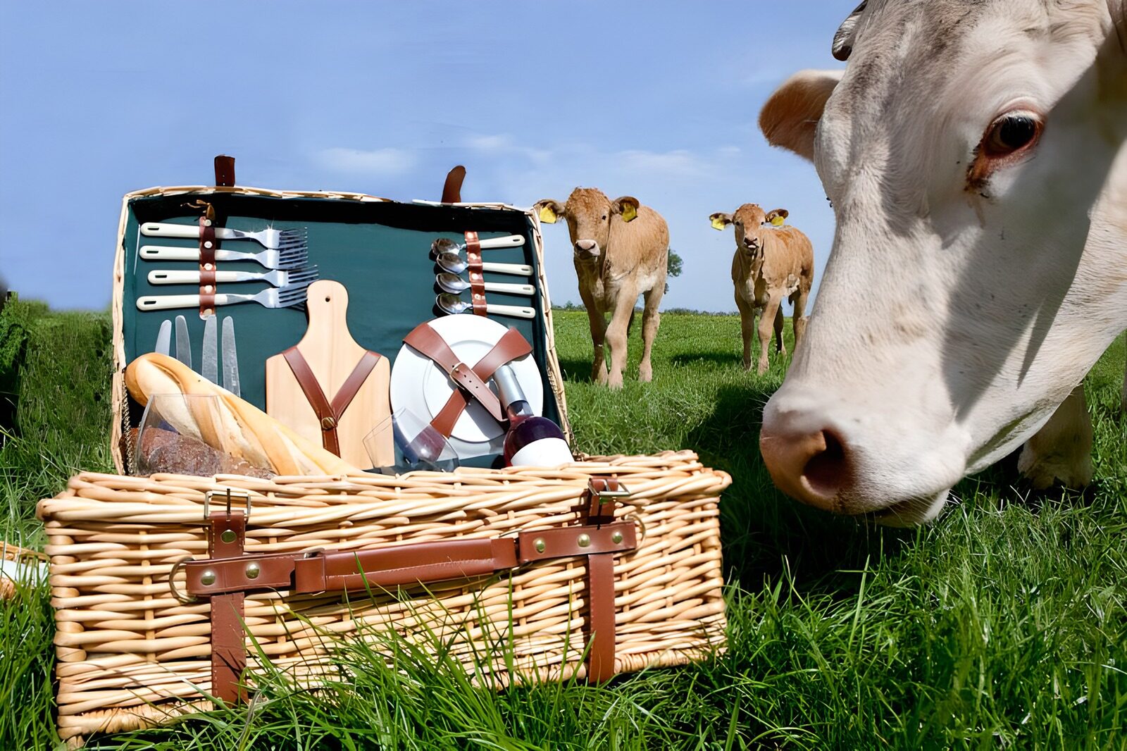 TPES92501: Pícnic entre vacas curiosas