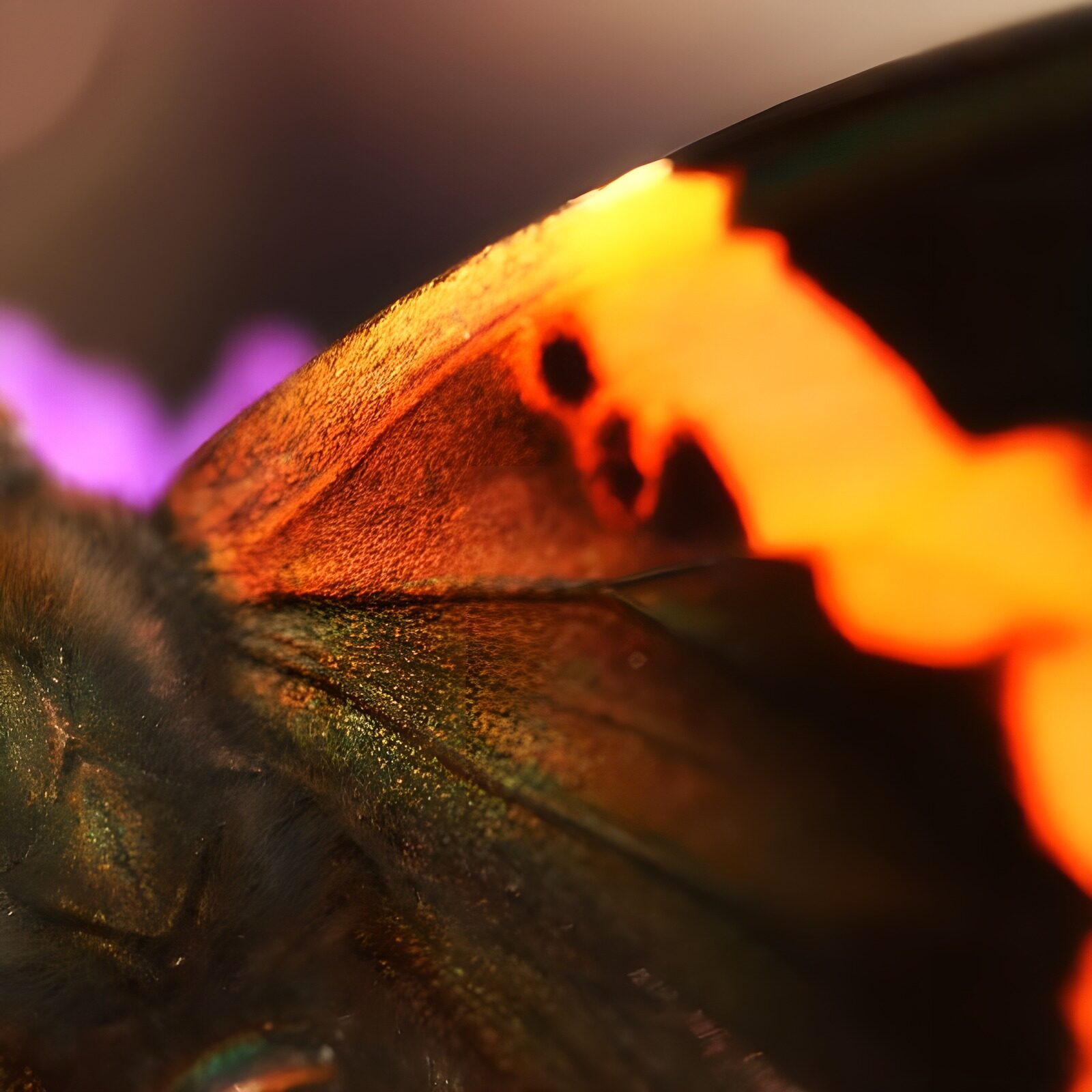 TPES30665: Mariposa naranja y negra a plena luz