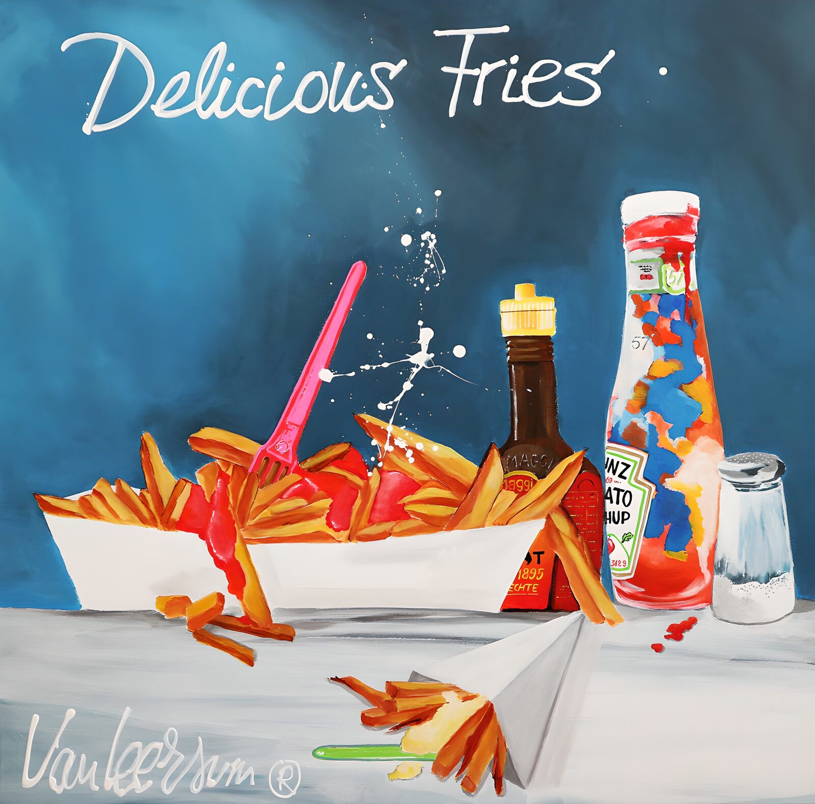 TPES91869: Patatas fritas con kétchup a todo color