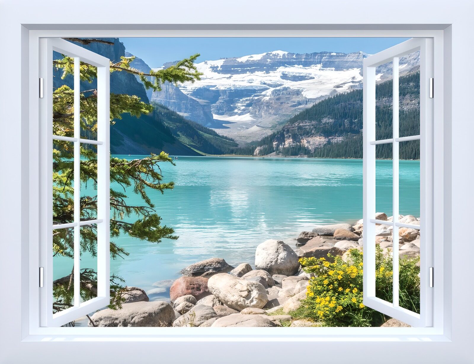 TPES23605: Ventana abierta a un lago de montaña