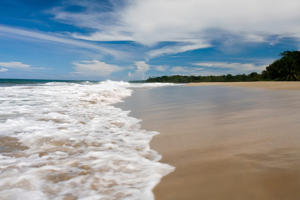 Playa de arena dorada y mar turquesa