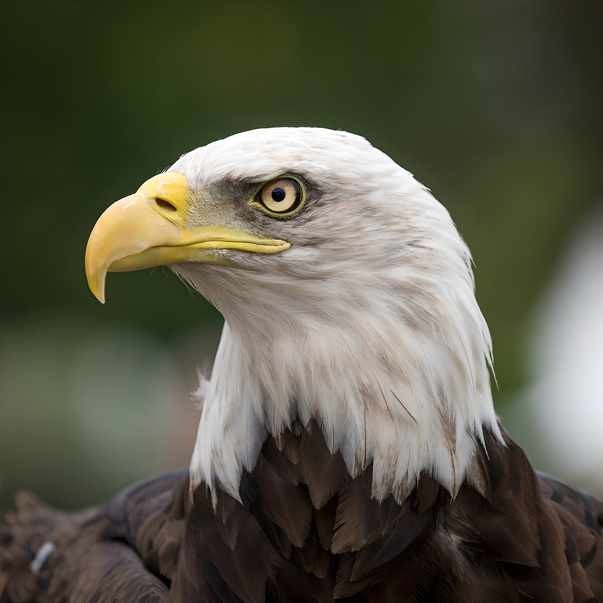 TPES47912: Águila calva de perfil, en guardia