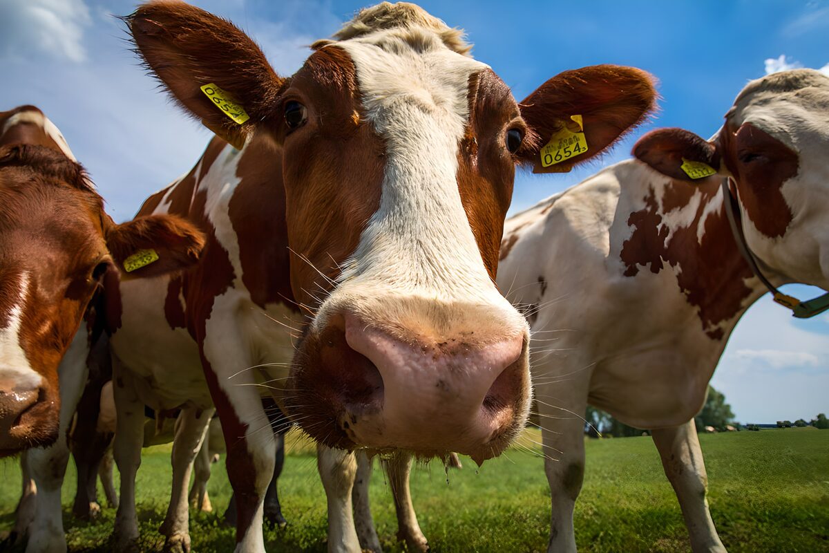 Vacas bajo un cielo de algodón
