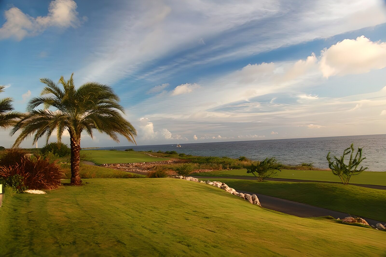 TPES13599: Campo de golf costero a la luz de la tarde