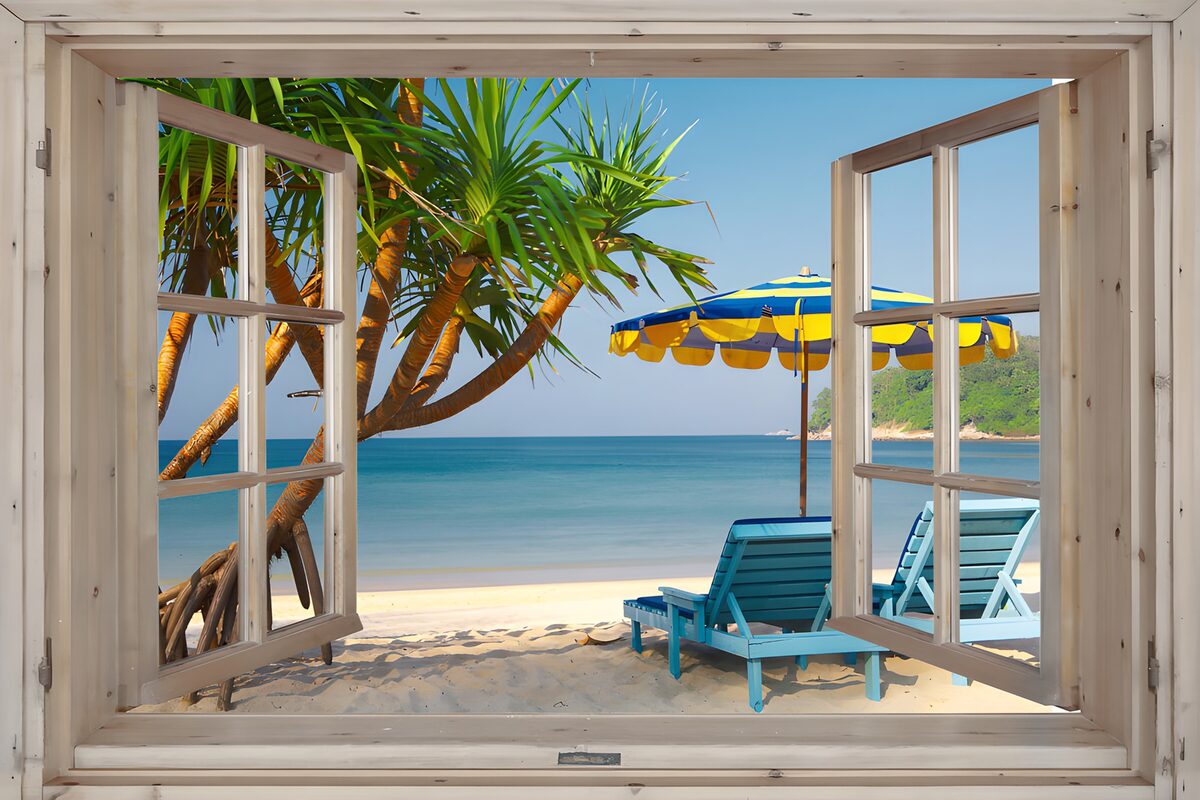 Una ventana al ritmo lento del mar