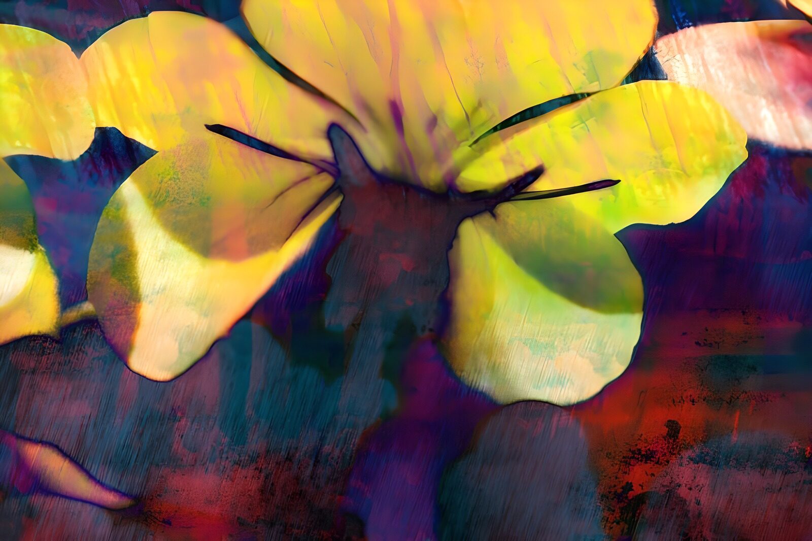 TPES93260: Flor amarilla en un estallido de color