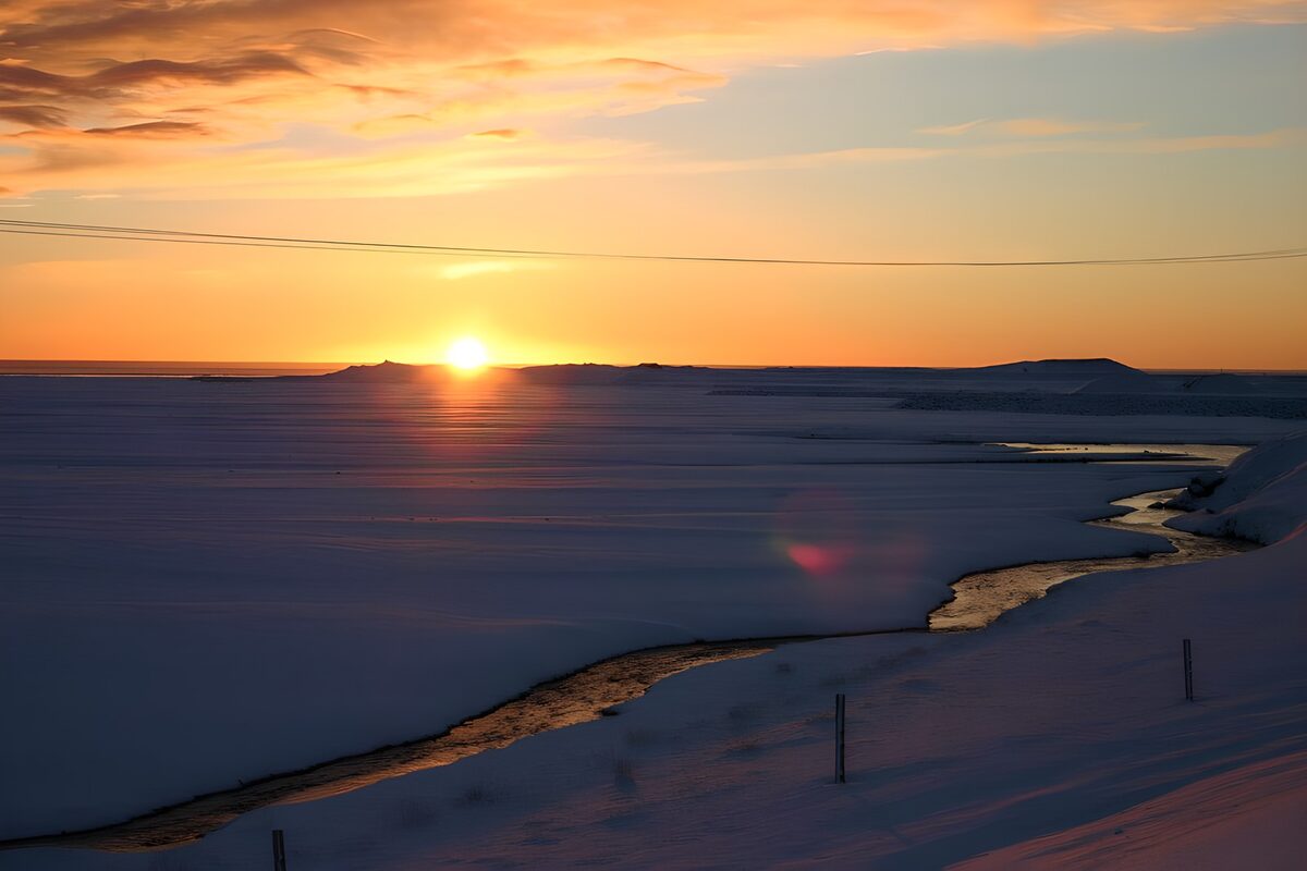 Un hilo de oro entre la nieve