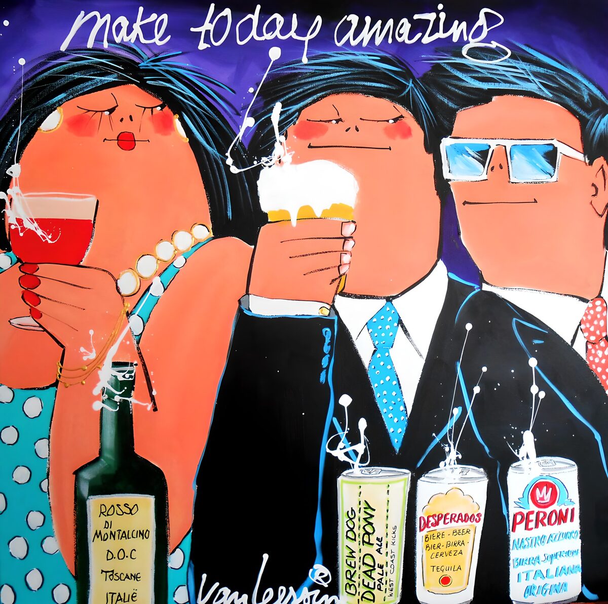 Tres figuras de fiesta en clave pop