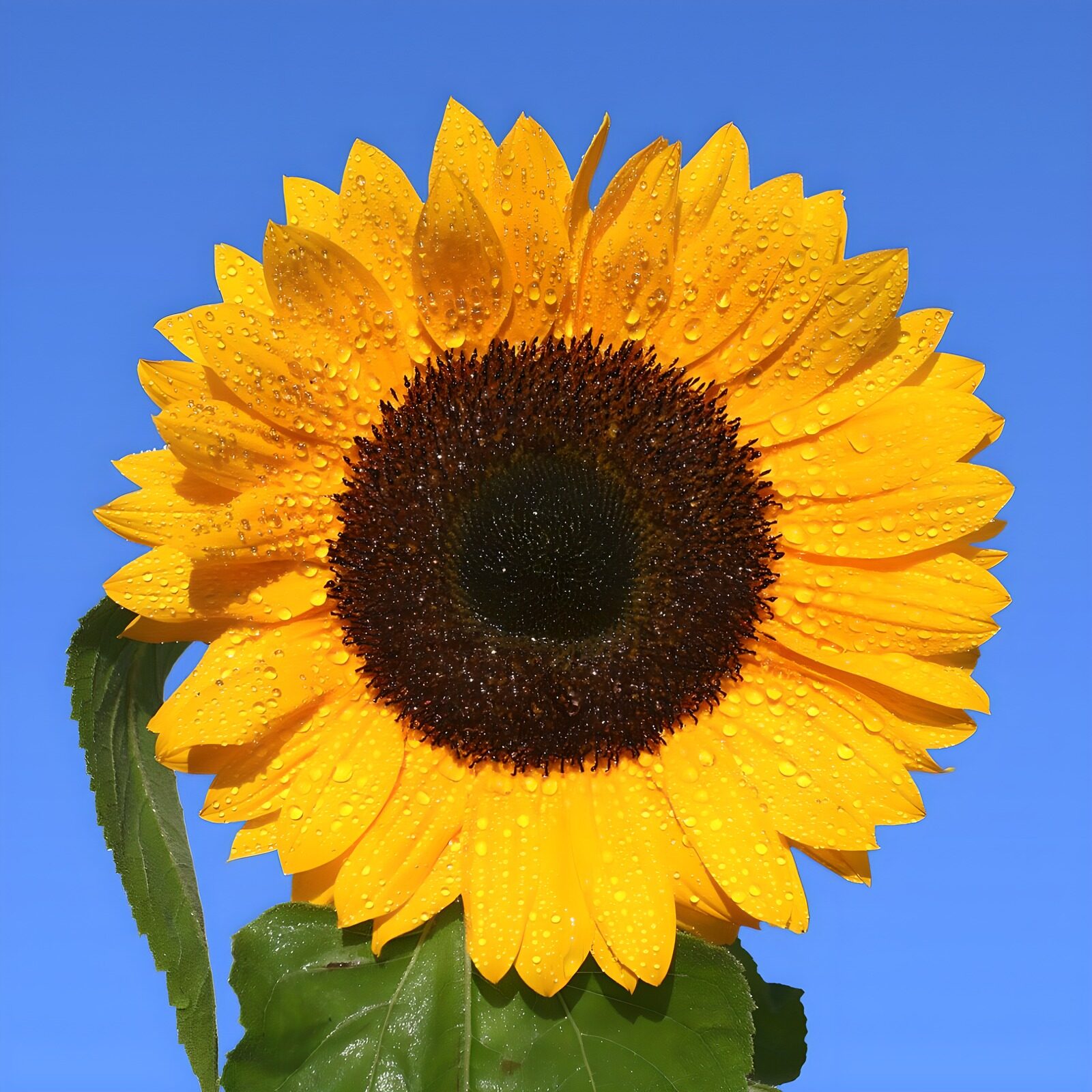 TPES79143: Girasol luminoso con gotas de agua
