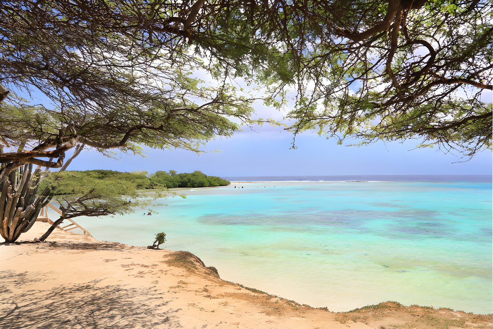 TPES82461: Playa de aguas turquesas a la sombra