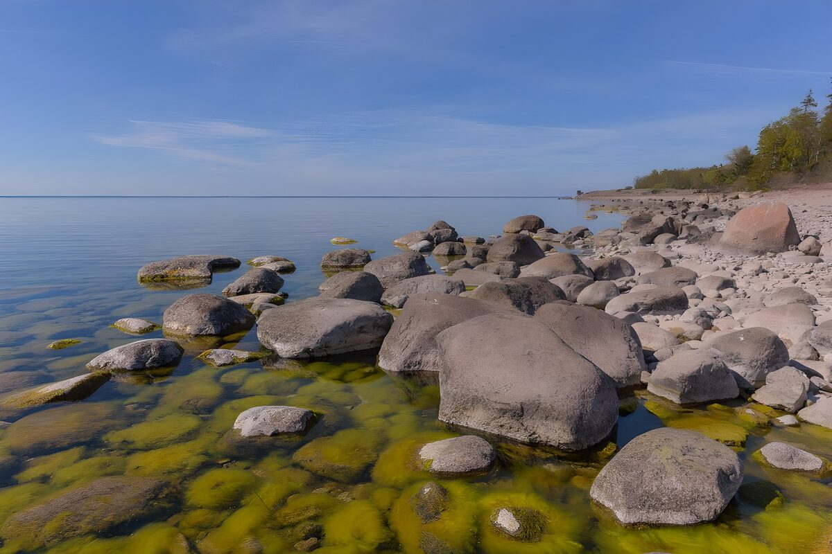 TPES37306: Orilla de rocas y aguas tranquilas