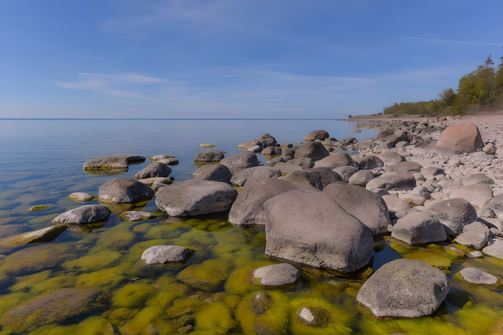 TPES37306: Orilla de rocas y aguas tranquilas
